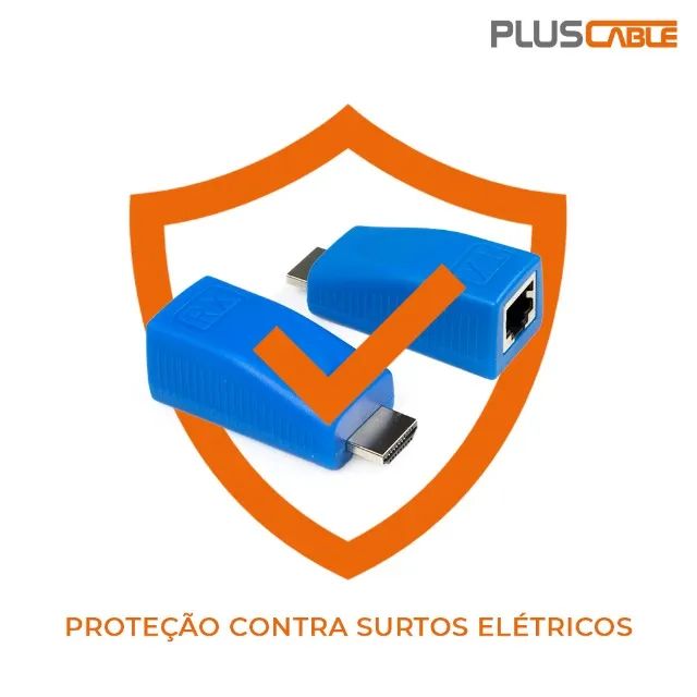 Adaptador HDMI X RJ45 - PlusCable - Foto 2