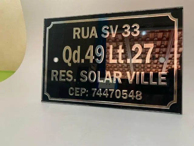Placa de Endereço de vidro e chapa - Foto 2