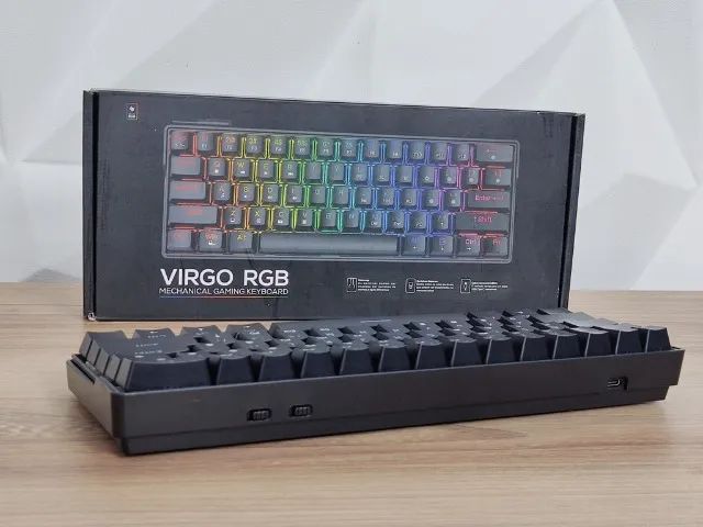 Teclado Mecânico Pichau Virgo RGB, ANSI, Switch Gateron Vermelho, Preto, PGK-VRG-BL01 - Foto 2