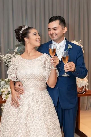 Vestido de noiva feito a mão com renda Filé Alagoano  - Foto 3