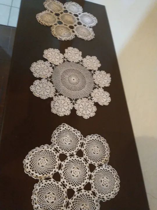 Conjunto 3 toalhas de renda  - Foto 4