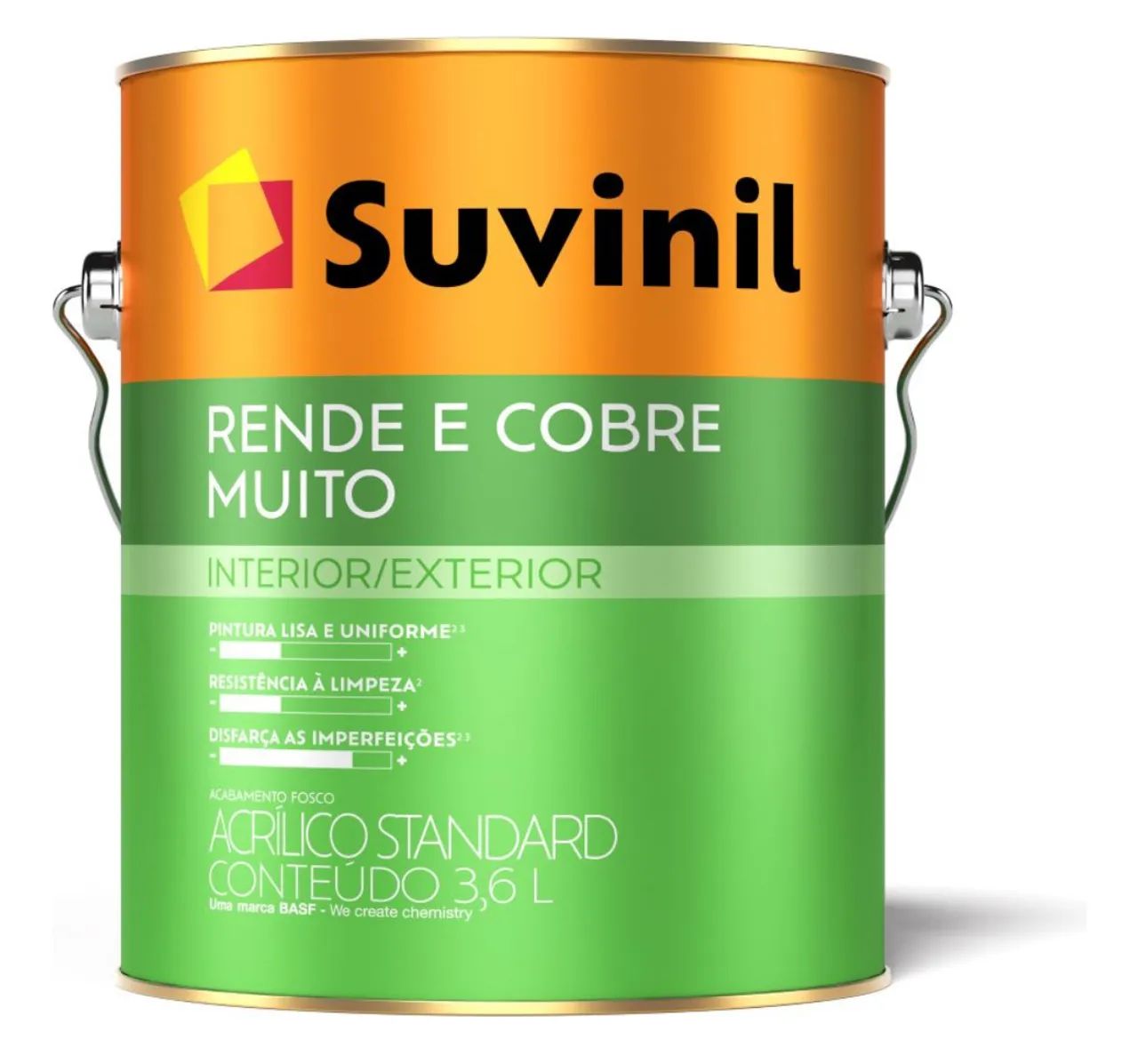 Tinta Acrílica Suvinil Standard 3,6 L - Interior/Exterior