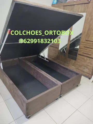 Box baú queen size estrutura reforçada/blindado