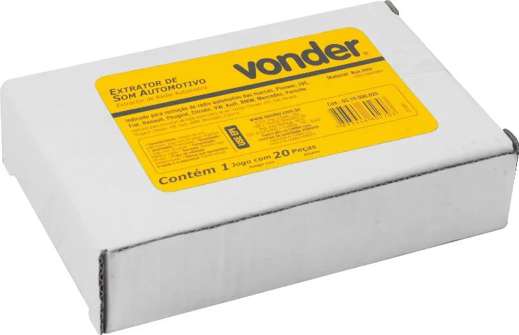 Extrator de som automotivo, jogo com 20 peças, VONDER  - Foto 2