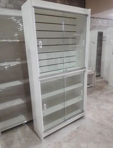 PRATELEIRA COM CANALETADO E VIDRO EXPOSITOR - Foto 2
