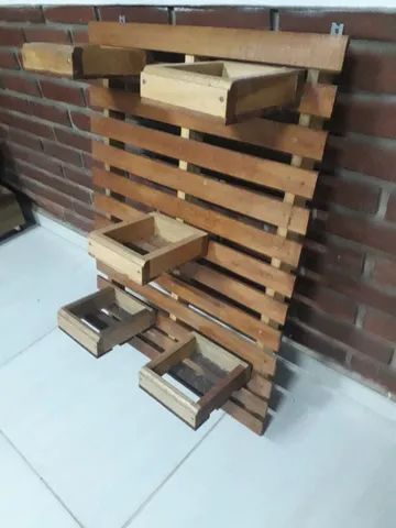 floreira de madeira de parede tipo estrado - Foto 5