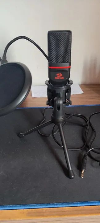 Microfone Gamer Redragon com Fio - Novo