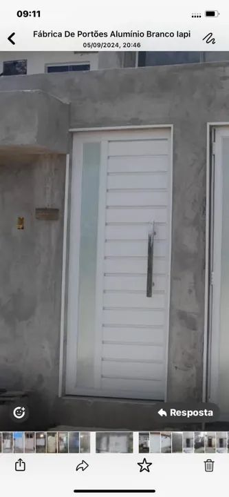 Promoção de portão de alumínio 550 m2 na cor branco