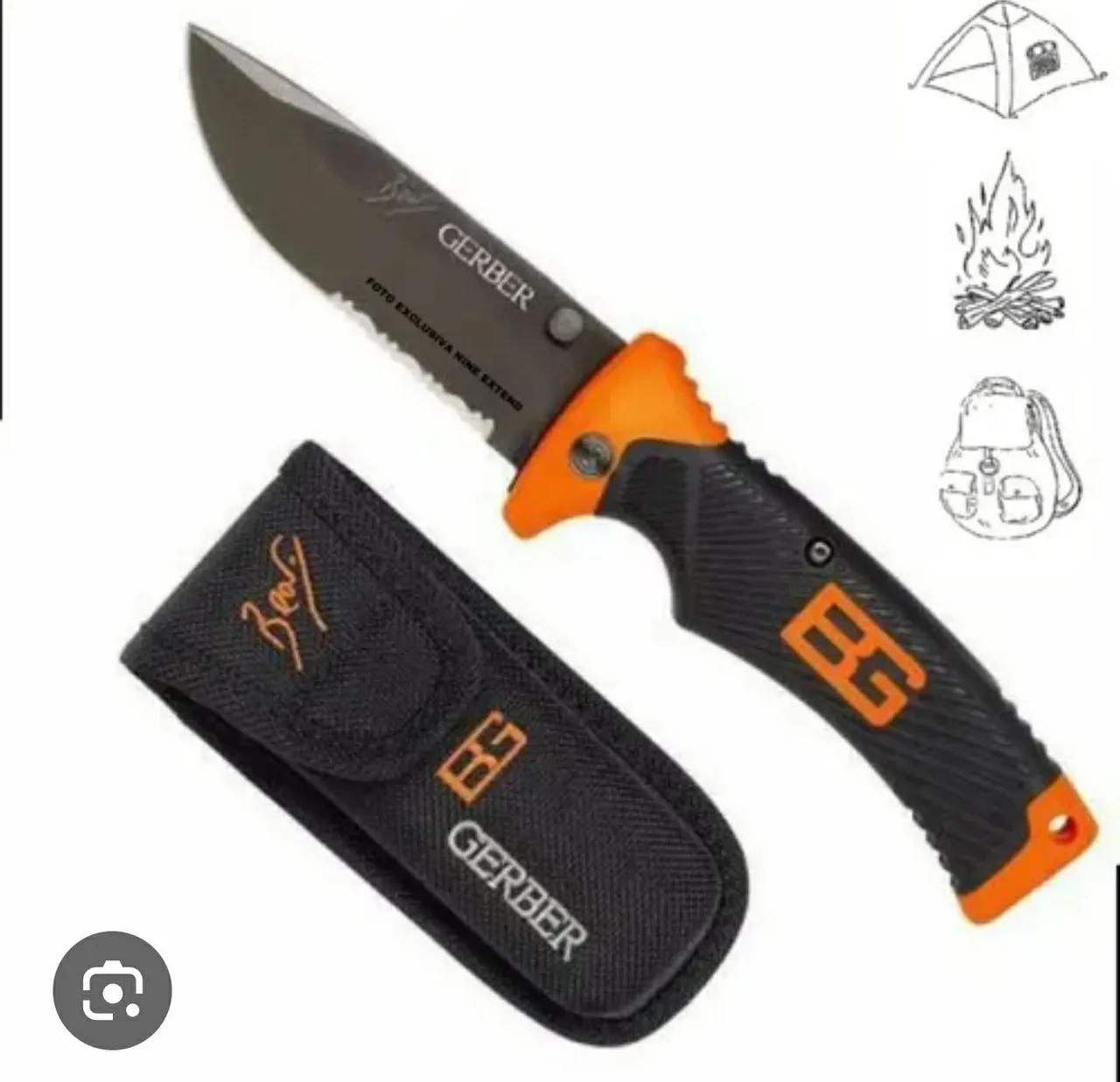 Faca Gerber Bear Grylls, Acampamento e Sobrevivência