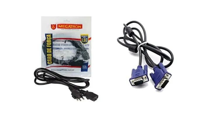 Kit 2 cabo de Energia para pc + cabo vga - Foto 3