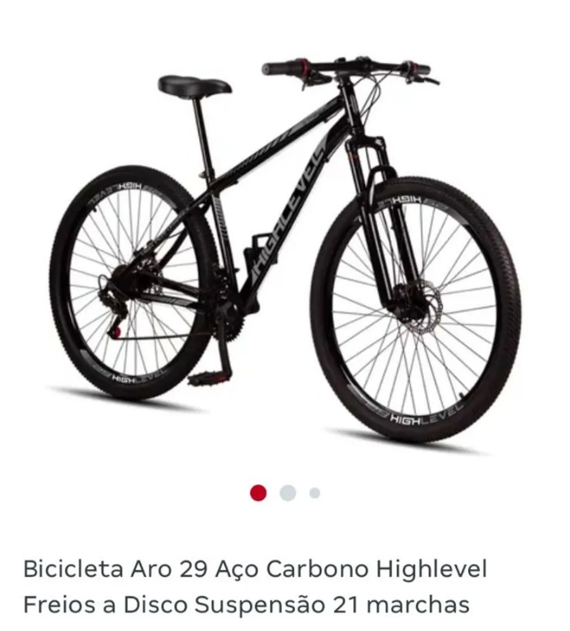 Bicicleta Aro 29 Aço Carbono Highlevel NA CAIXA NUNCA USADA DESMONTADA