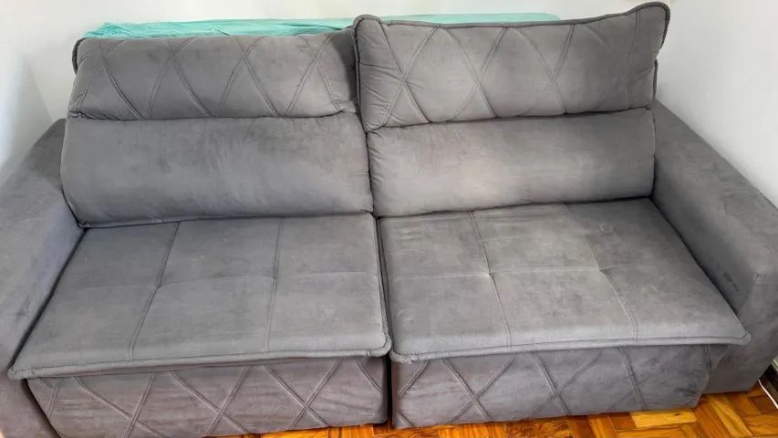 Sofá Cinza 2 Lugares Reclinável - Espaçoso e em ótimo estado! - Foto 4