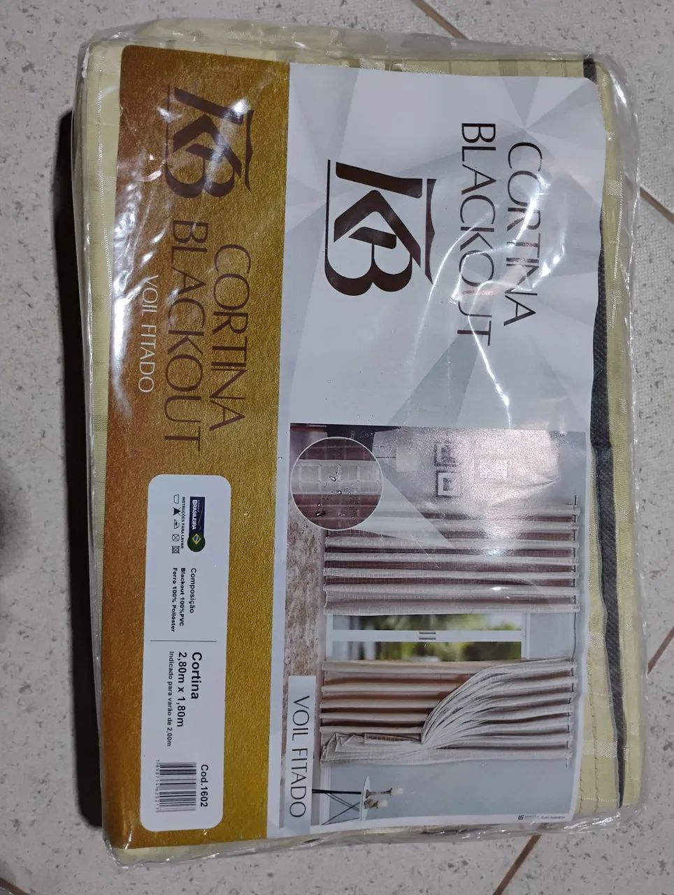 Cortina Blackout Voil Fitado 2,80m x 1,80m