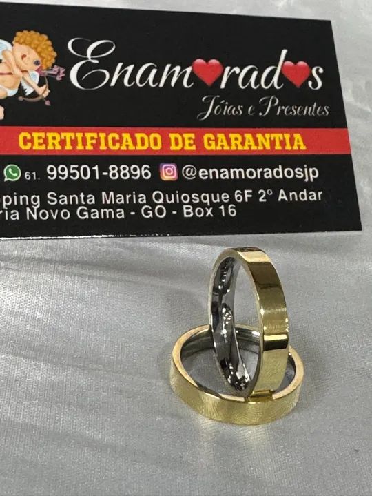 Par de Alianças de moeda antiga - Foto 2