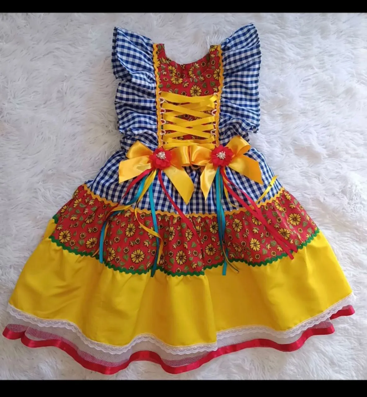 Vestido Junino Infantil Colorido e Charmoso