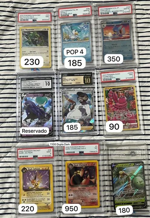 Cartas Pokemon graduadas