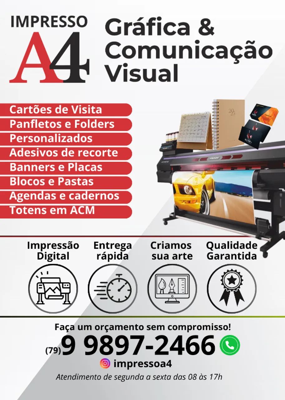 IMPRESSOA4 - Soluções Completas em Impressão e Comunicação Visual.