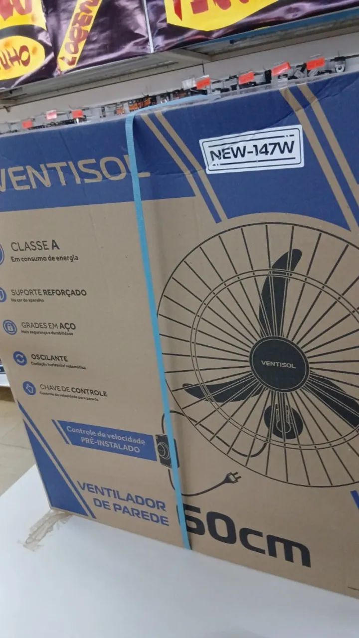 Aproveite a oferta Ventilador de parede Ventisol 60cm a vista R$299,90