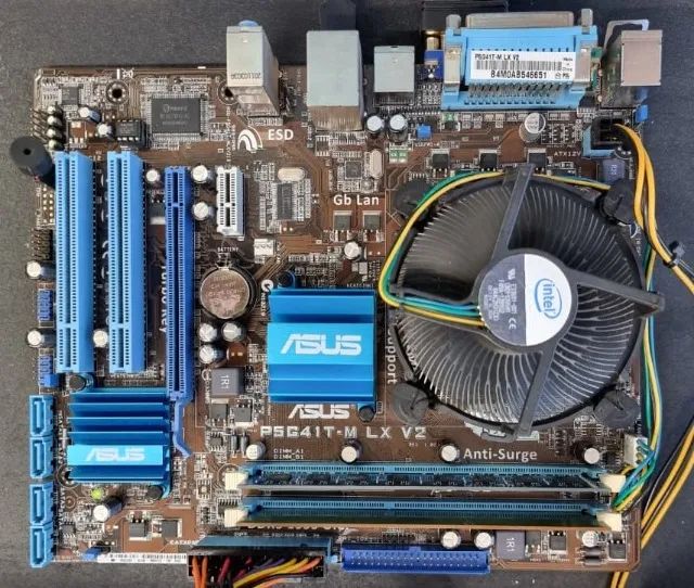 Kit Intel placa mãe Asus P5G41T-M LX V2 + Core 2 Duo E7500 + 6gb DDR3 - 100% - serial LPT