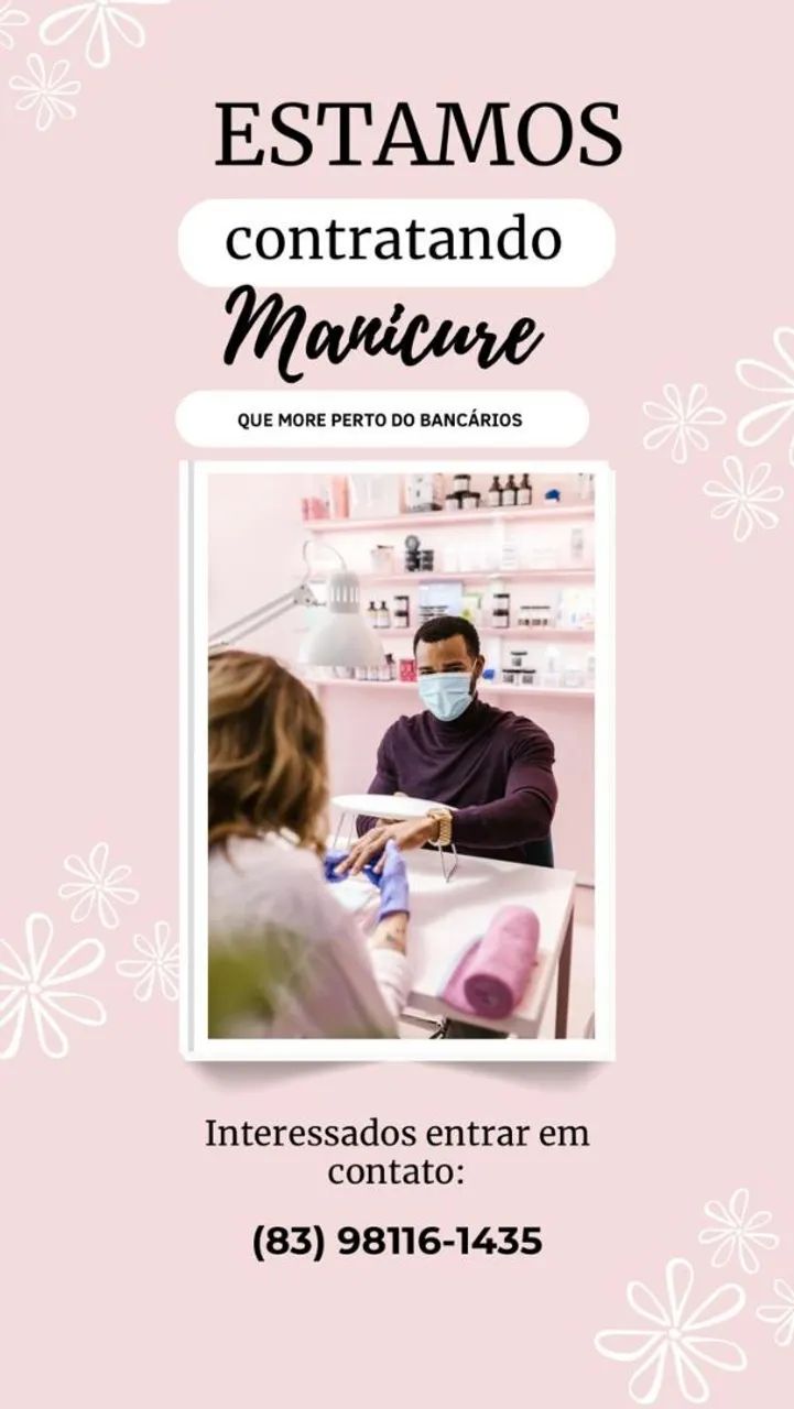 Vaga para Manicure Salão no Bancários 