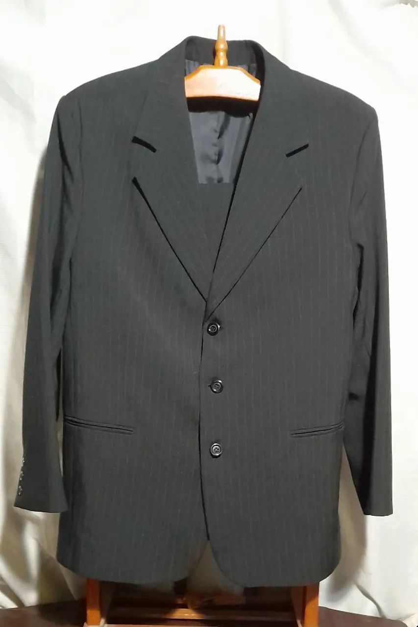 Terno Masculino Preto Listrado