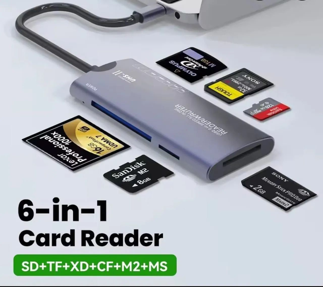 Leitor de cartão multifuncional 6 em 1  - Foto 5
