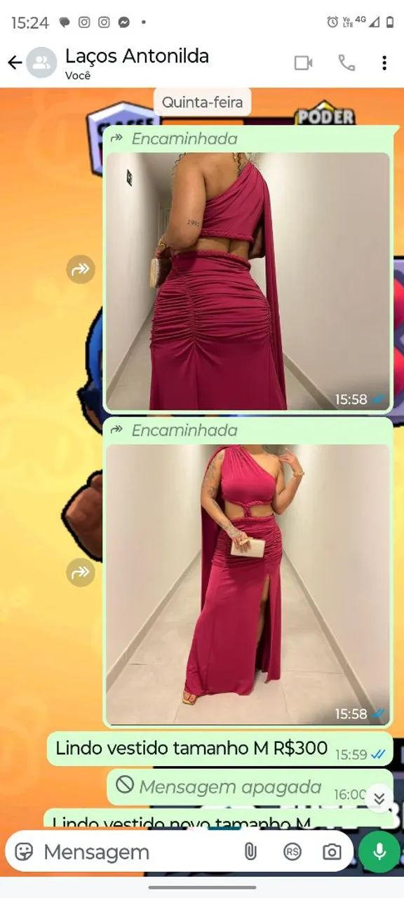 Lindo vestido tamanho M