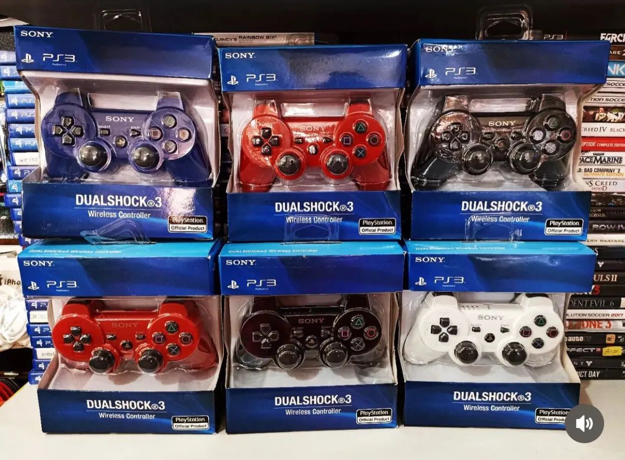 Controle PS3 DualShock 3 Wireless Várias Cores 