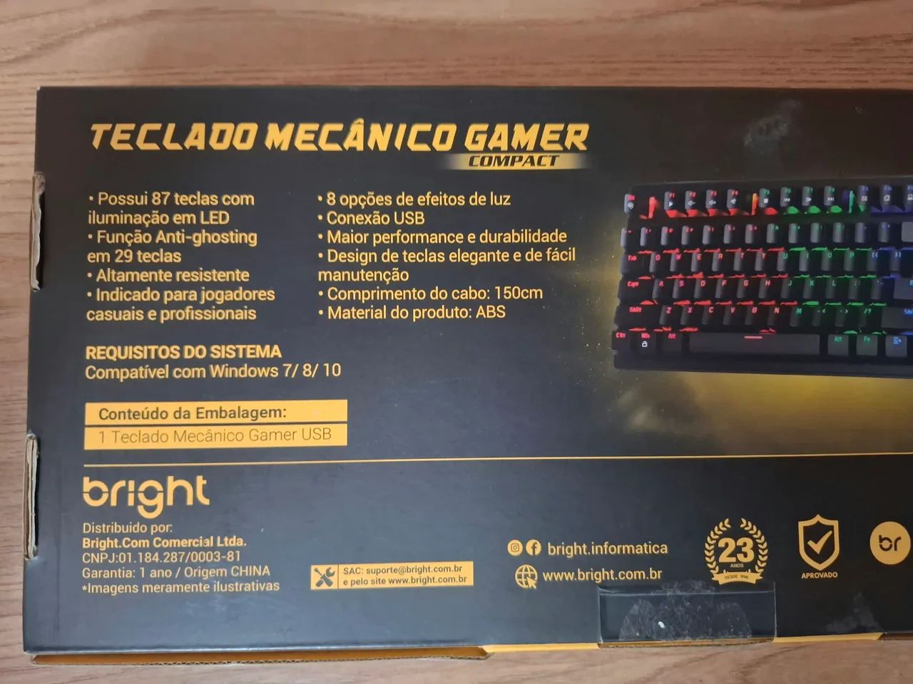 Teclado mecânico gamer bright416602678510243843