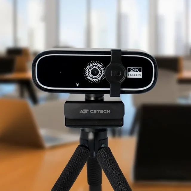 Webcam Full HD 2K streaming 1440p Com microfone Novo