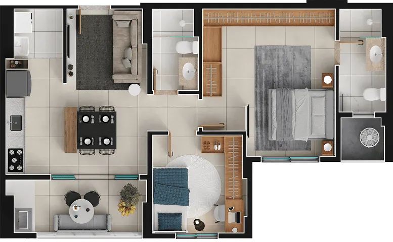 Ágio no Alto da Glória - Varandas Flamboyant, 2 Quartos, 65m², 14º Andar - Foto 2