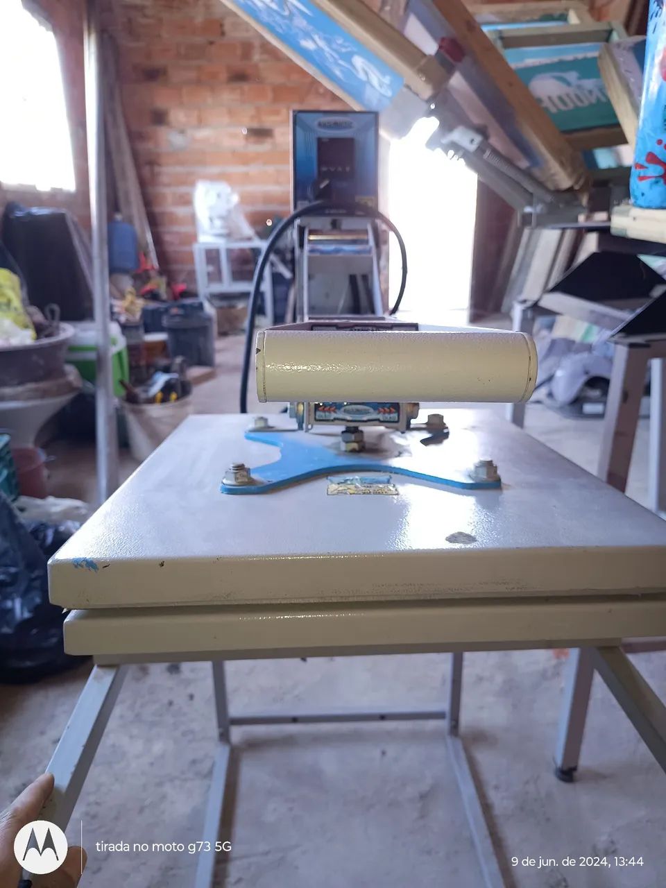 Máquina sublimação estampa de camisa tecido 