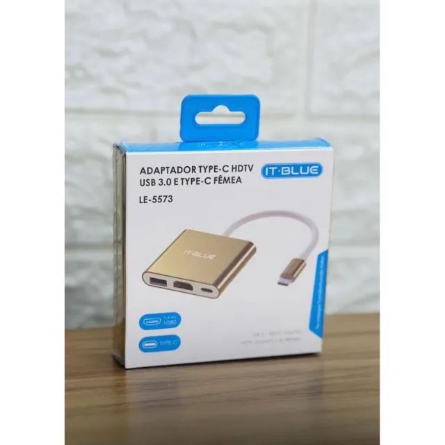 Adaptador Multifuncional HDMI USB e Tipo C