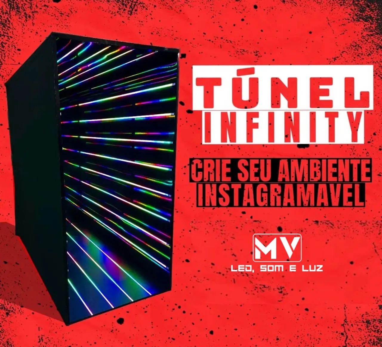 Túnel infinity e arcos de led 