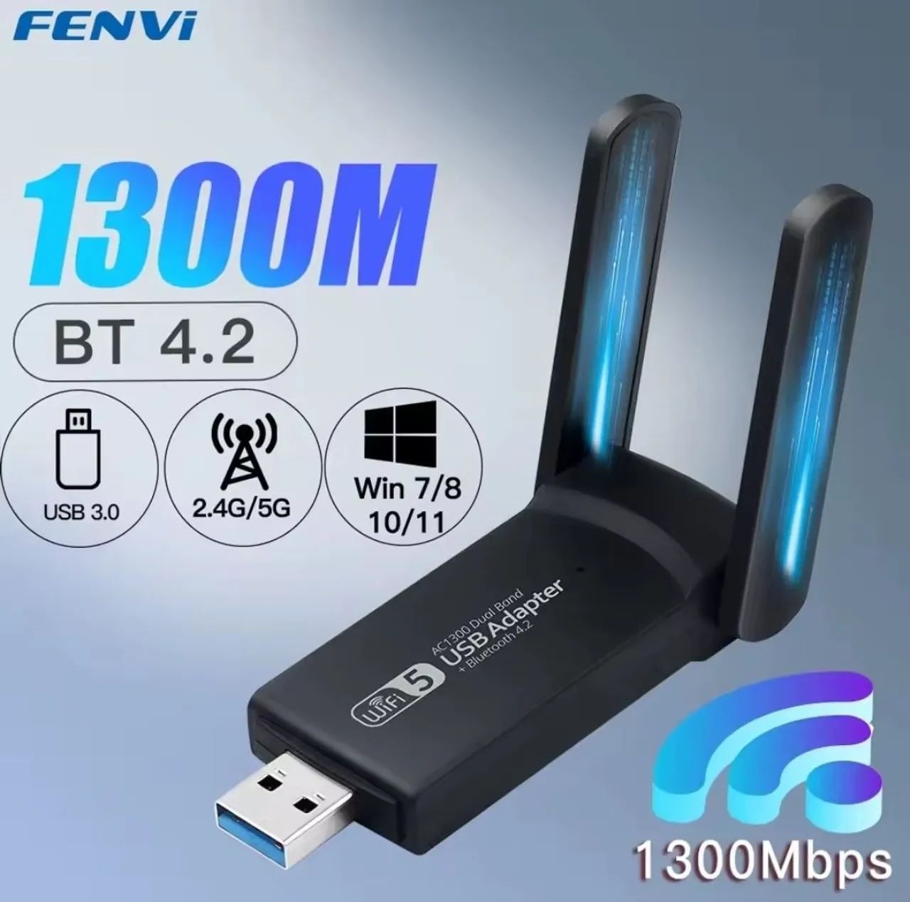 Adaptador wi-fi USB Dual Band 5g 2.4g bluetooth 4.2