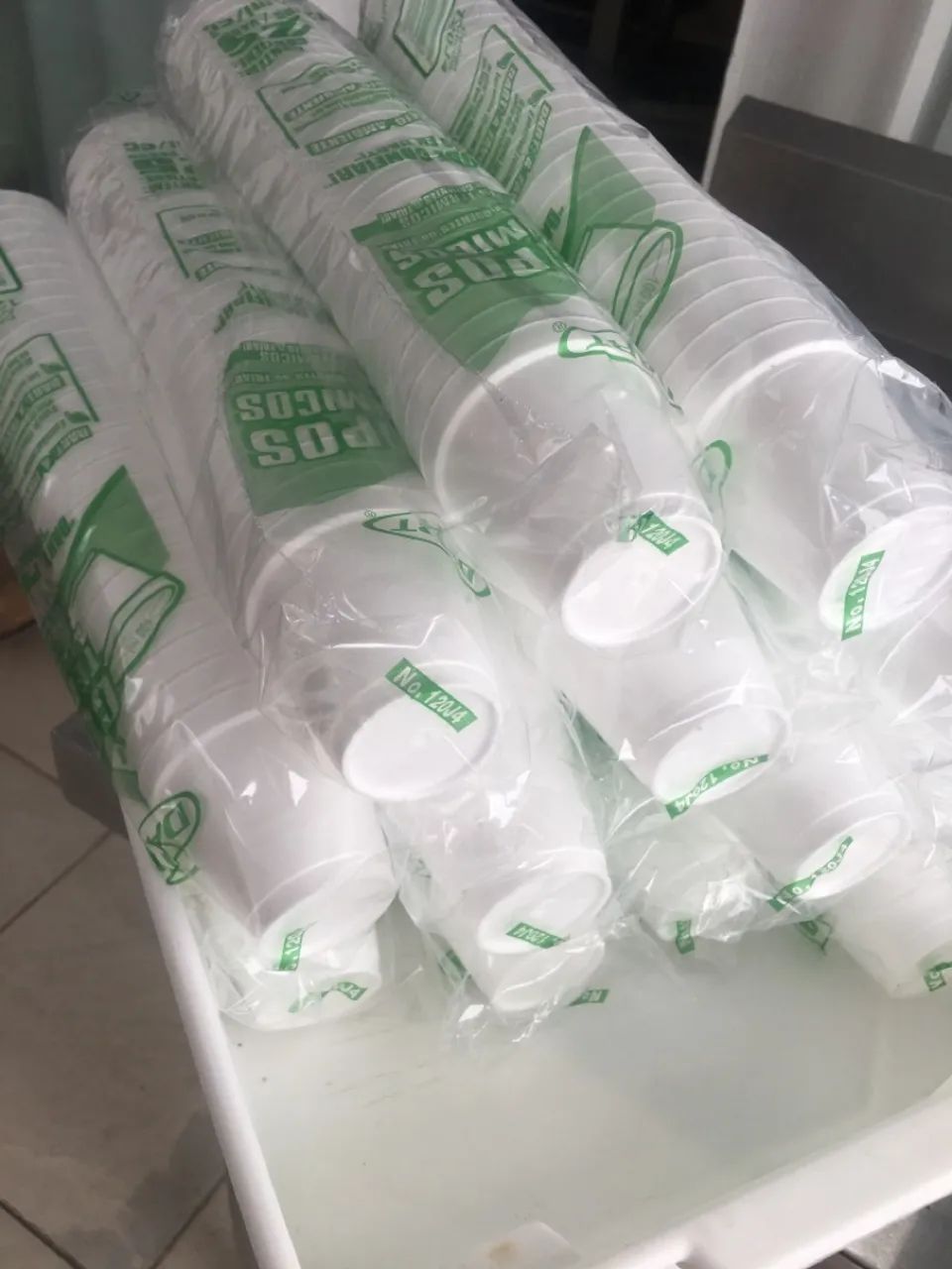 100 Copos Térmico de Isopor 120 ml 