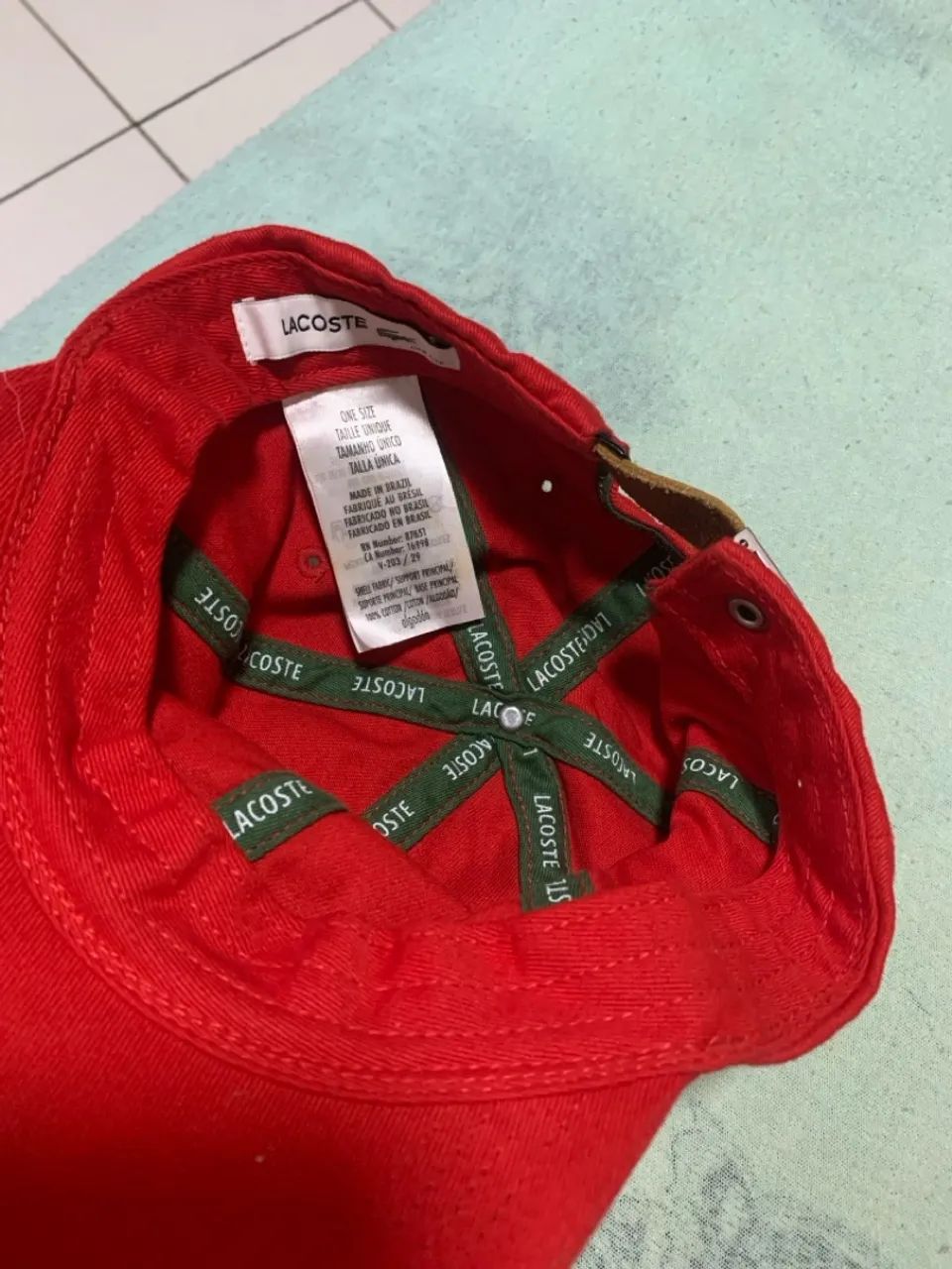 Boné Lacoste Vermelho - Original - Foto 2