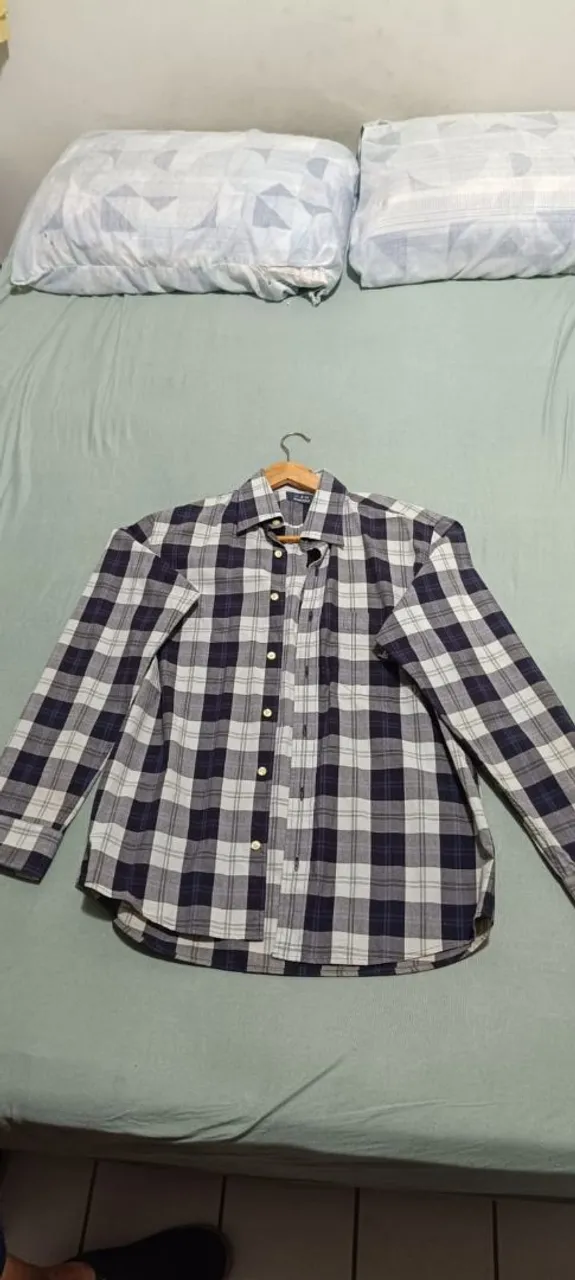 Camisa de botão manga longa brooksfield tam 3 semi nova