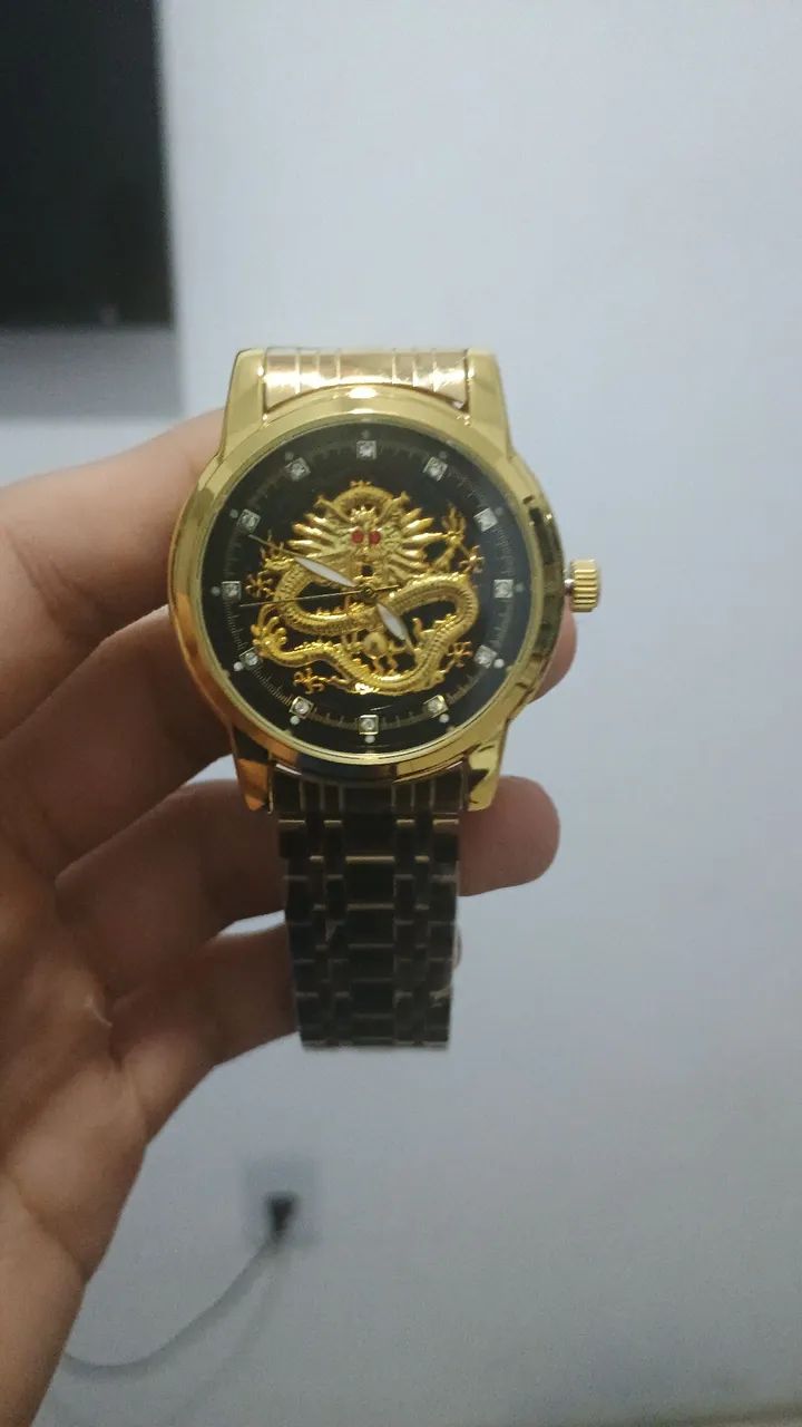 Relógio Masculino Dourado oriental