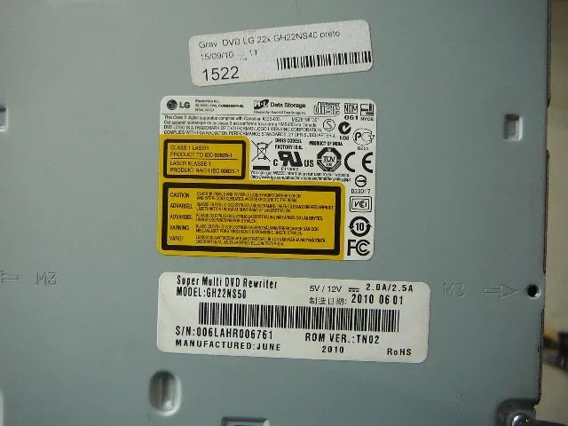Drive Gravador de CD/DVD e Leitor de CD/DVD 22x LG sata - Foto 3
