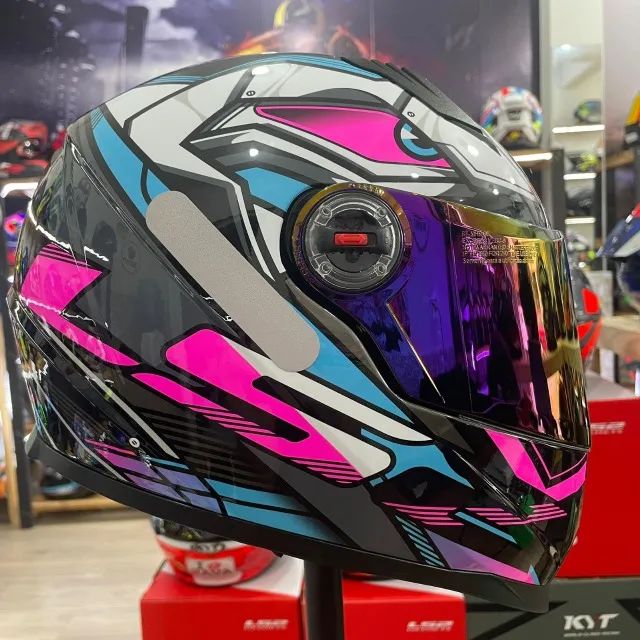 CAPACETE LS2 FF358 XDRON CYAN, CARTÃO 12X