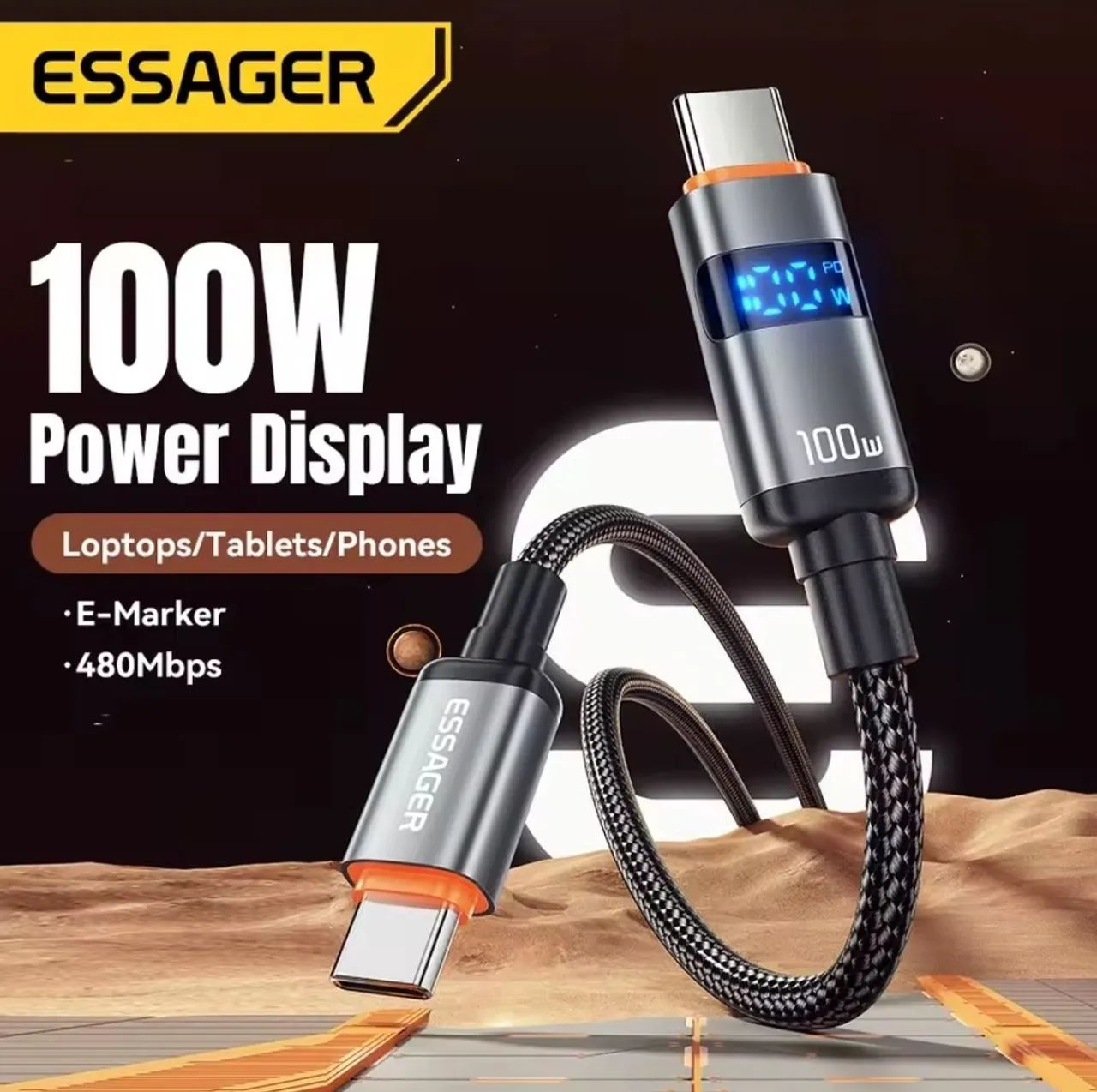 Cabo Essager Reforçado  Com Display 1 mts - Foto 3