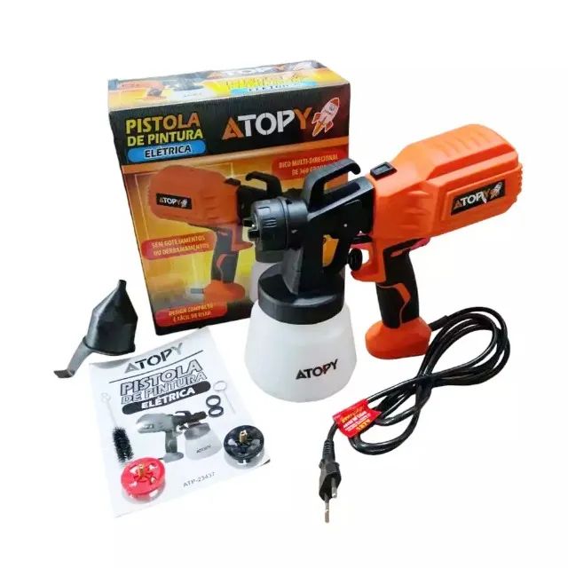 Pistola de Pintura Elétrica 800ml 400W 127V Atopy