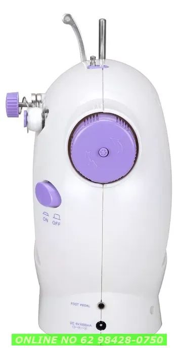 mini máquina de costura reta \portátil branca  - Foto 3