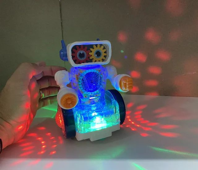 Robô Mecânico com Engrenagens e luzes LED (Funciona a pilhas) - Foto 5