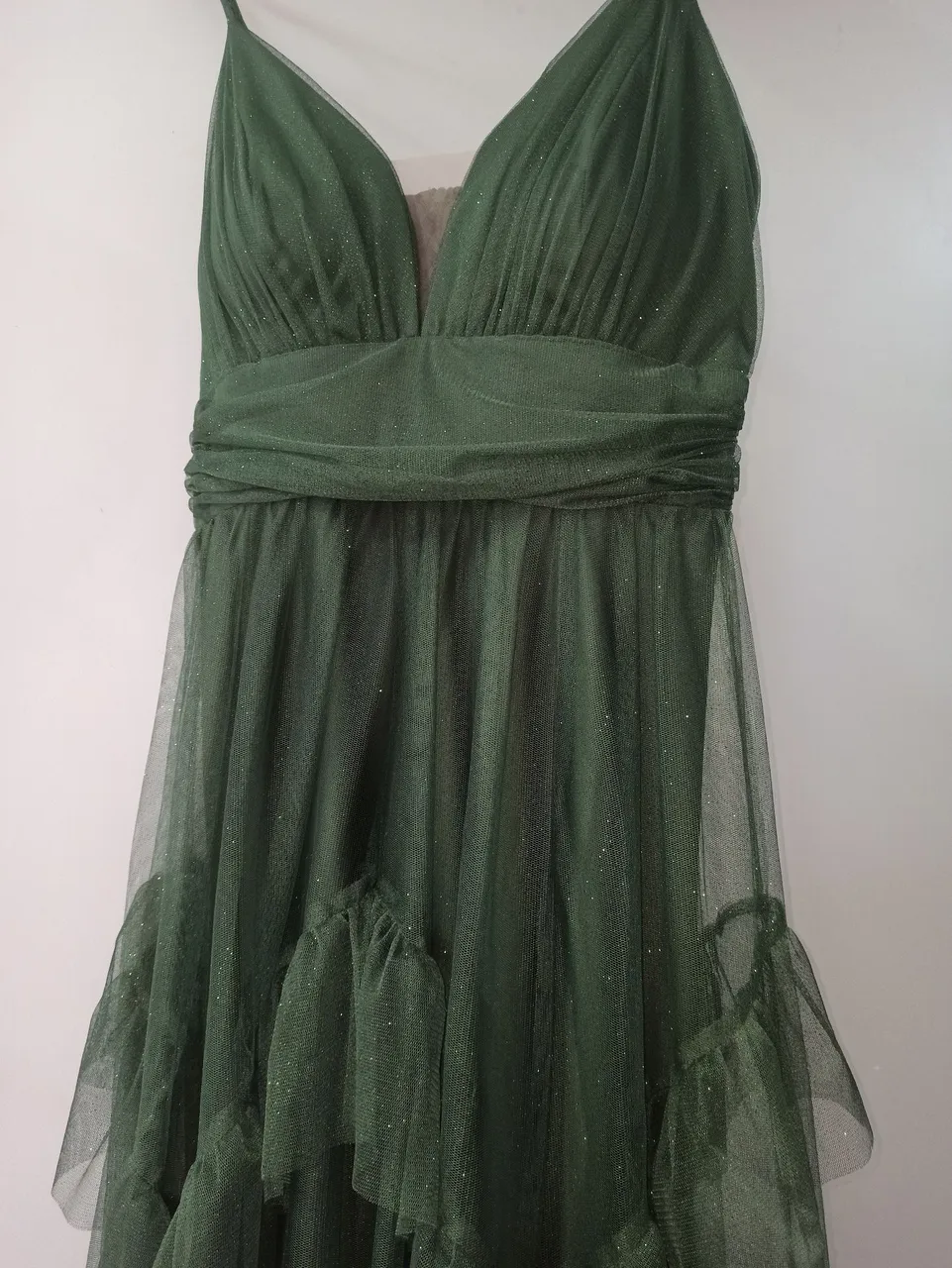 Vestido Verde de Tule com brilho