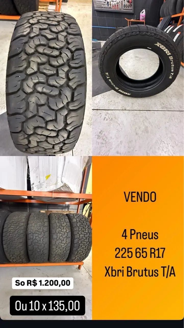 4 Pneus Xbri Brutus T/A 225 65 R17