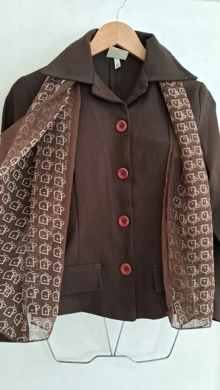 Blazer alfaiataria swet Trtiê e lenço  - Foto 2