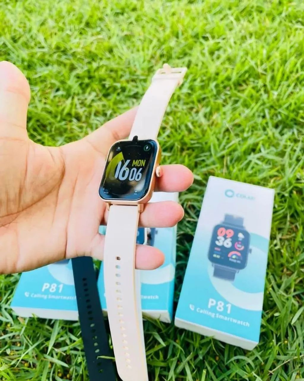 Relógio smartwatch p81 rose original 