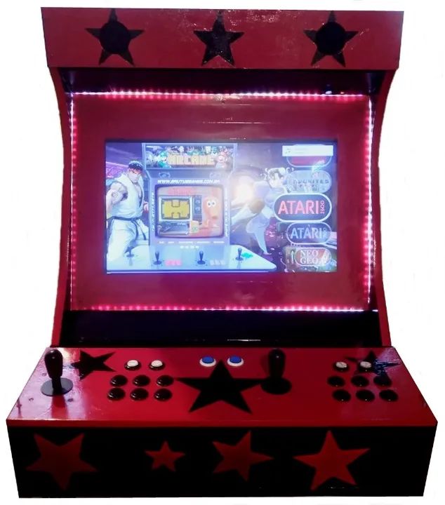 Fliperama Arcade Bartop Game Retro 32GB 20 Mil Jogos - Foto 3